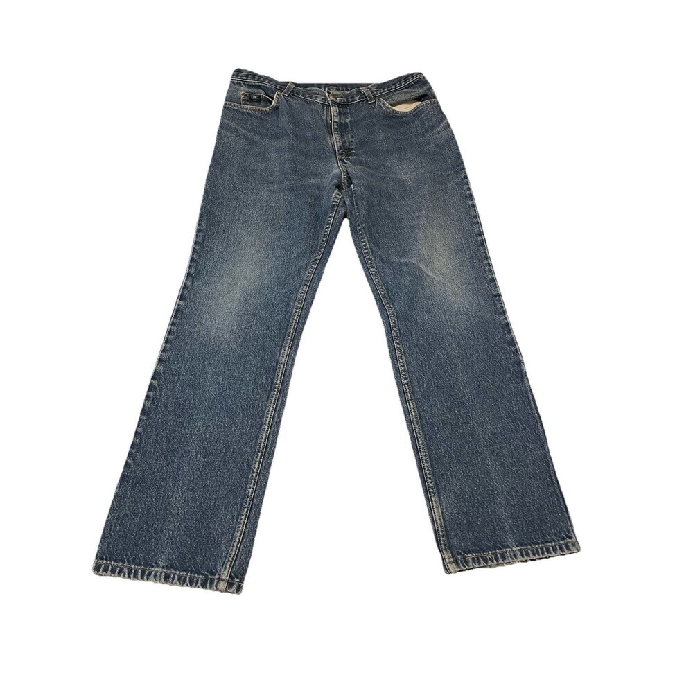 Vintage Lee Jeans Mens 38x32 Blue 100% Cotton Denim Straight Leg Made In USA